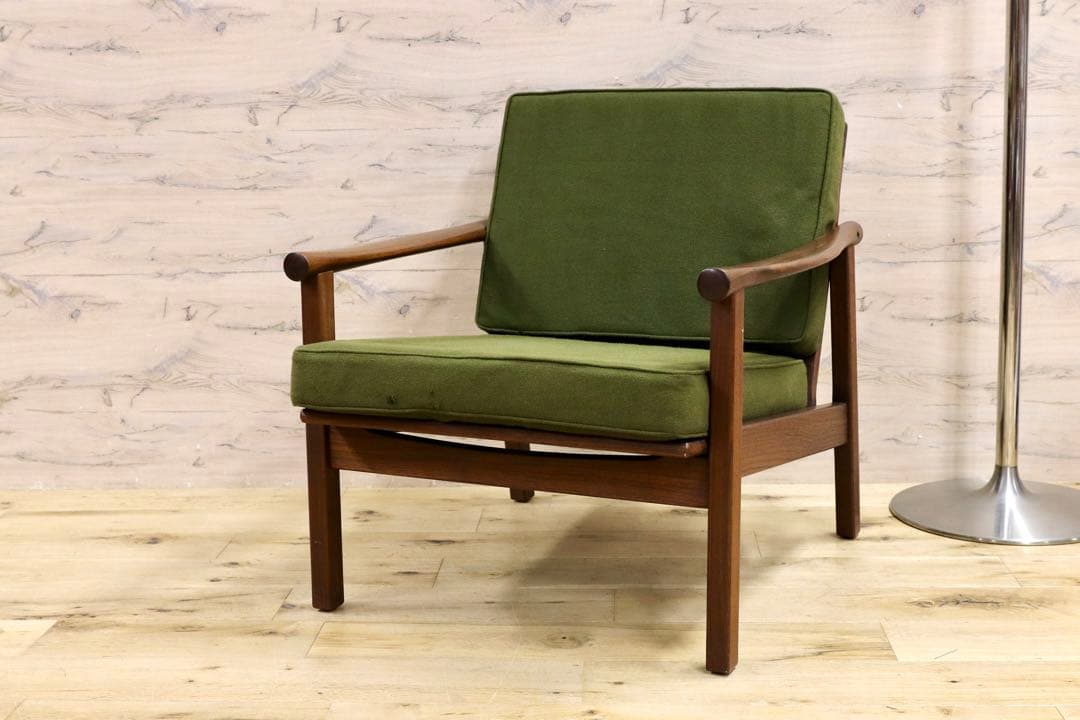 GMHS533A○オールドマルニ / maruni 孔雀 60年代 アームチェ