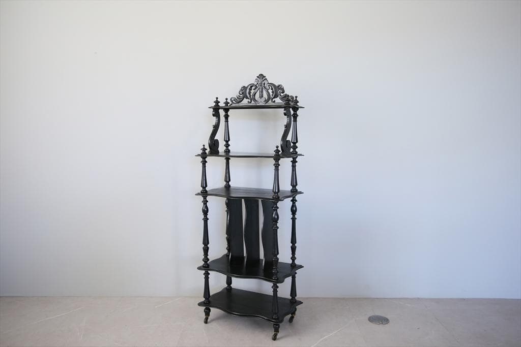 フランスアンティークナポレオン3世様式シェルフ/キャビネット飾り棚(89-233