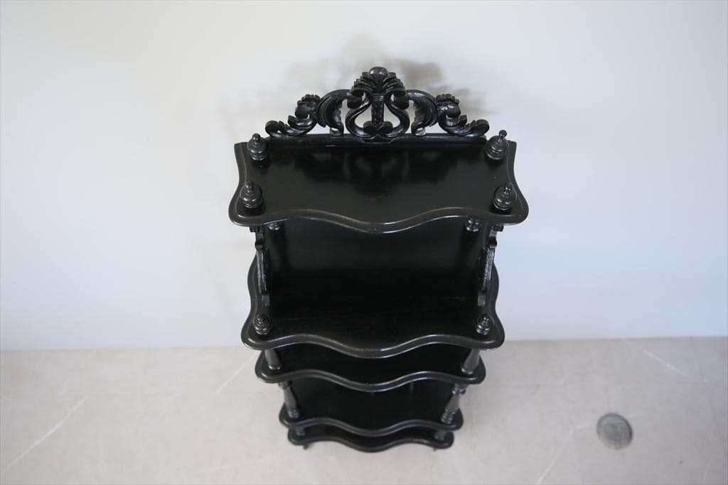 フランスアンティークナポレオン3世様式シェルフ/キャビネット飾り棚(89-233