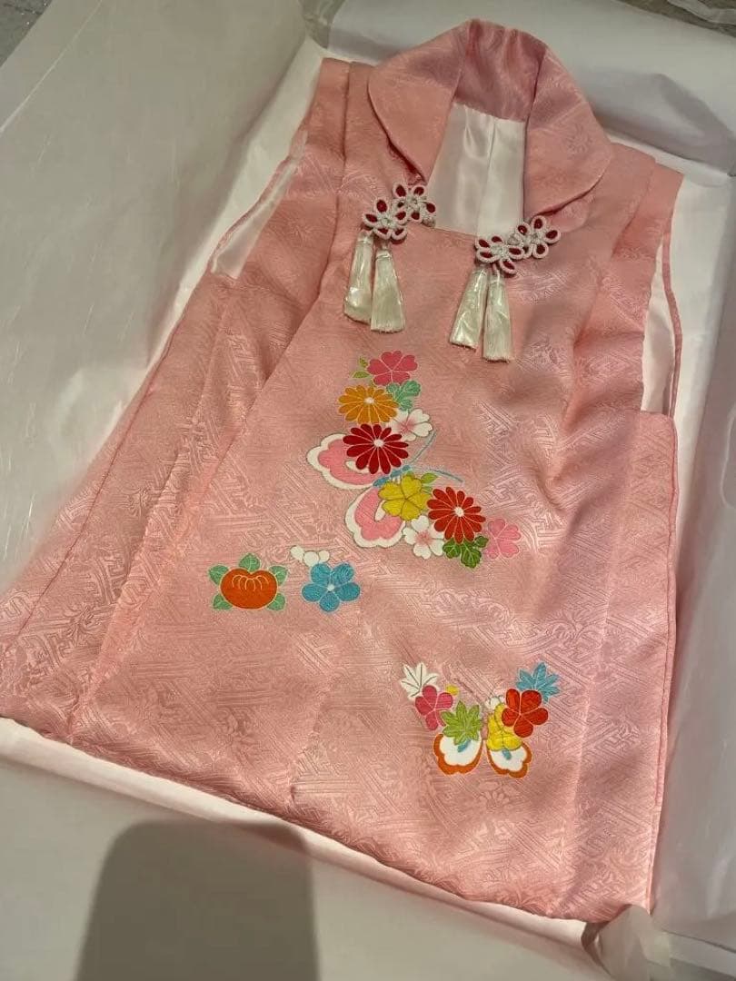 七五三　千總　被布　新品　花柄刺繍 ピンク衣装