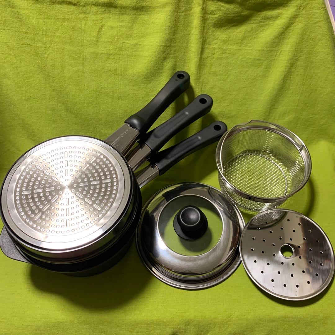 ⭕️ヒロタ　スリーシスターズDX&蓋、ザル、目皿セット