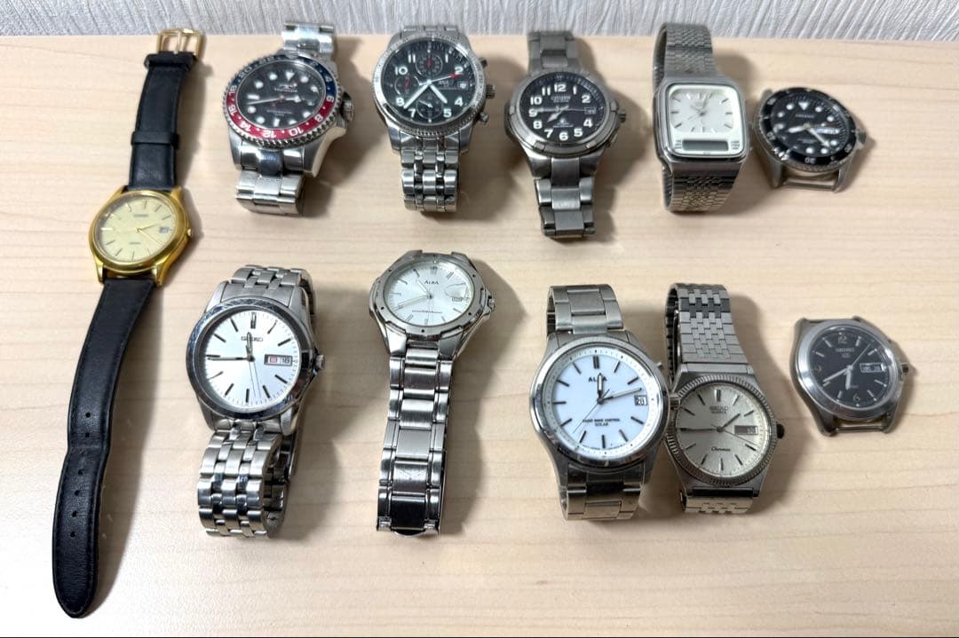 セイコー テクノスシチズン オリエント クロノグラフなど 腕時計 まとめ 11本