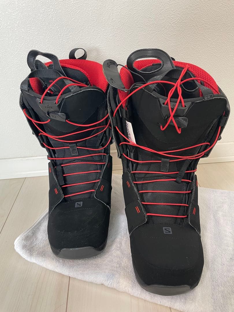 美品 Salomon スノーボードブーツ ブラック/レッド 26cm