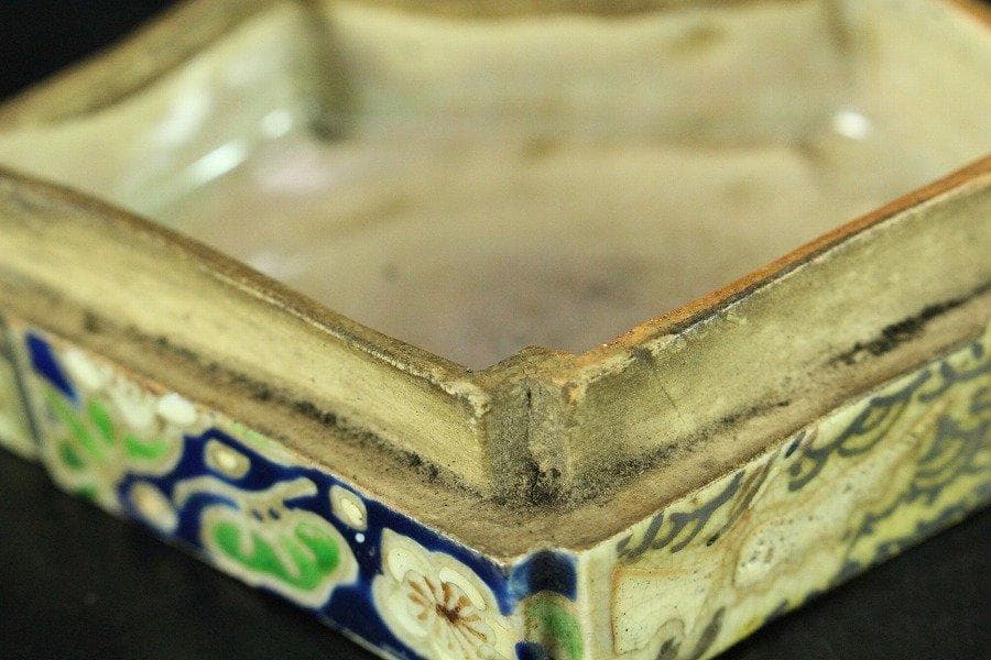 古清水 香合 仁清 在印 10cmx7cm 時代 茶道具 旧家蔵出