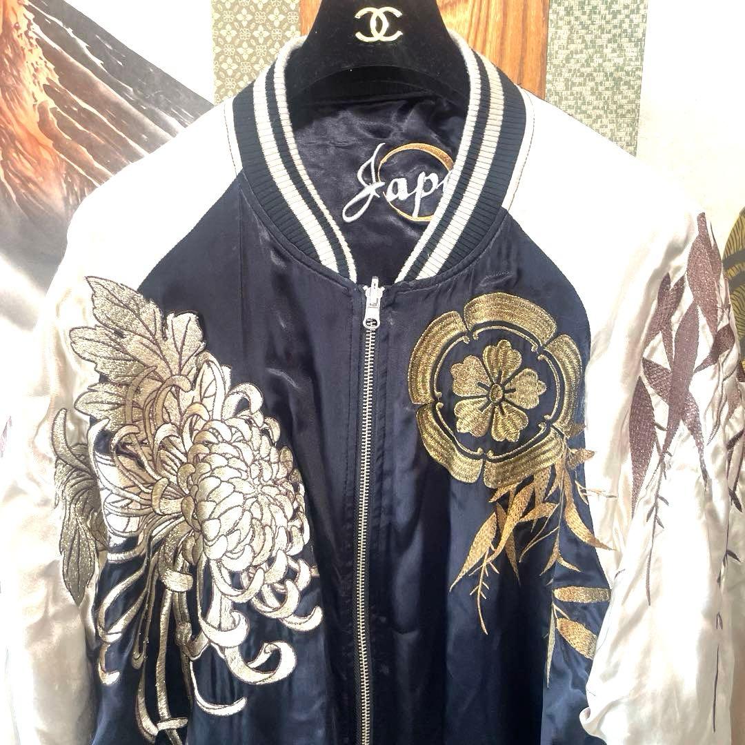 絡繰魂 粋/カラクリダマシイ イキ 信長の虎　スカジャン　2XL