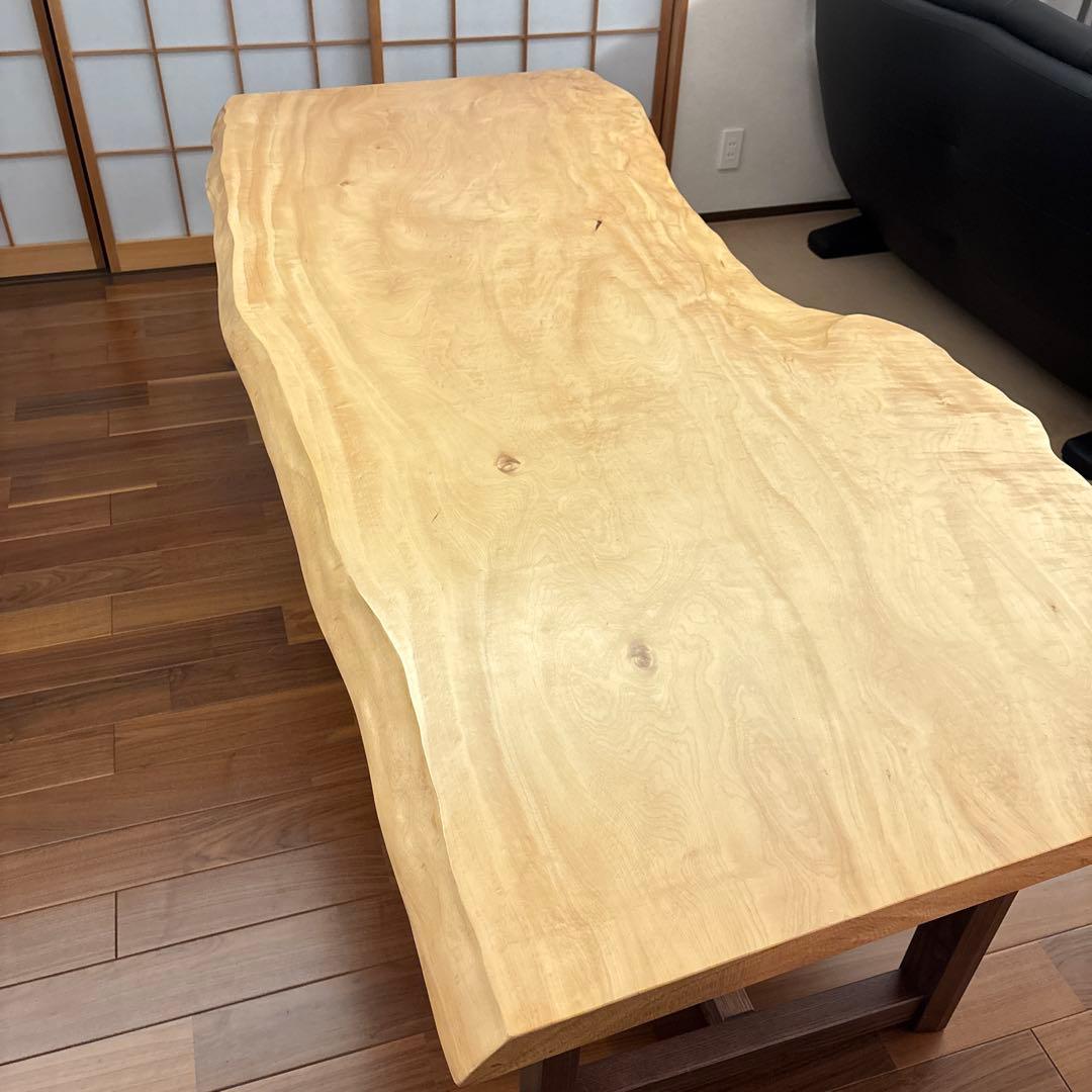 栃トチ　一枚板　ダイニングテーブル