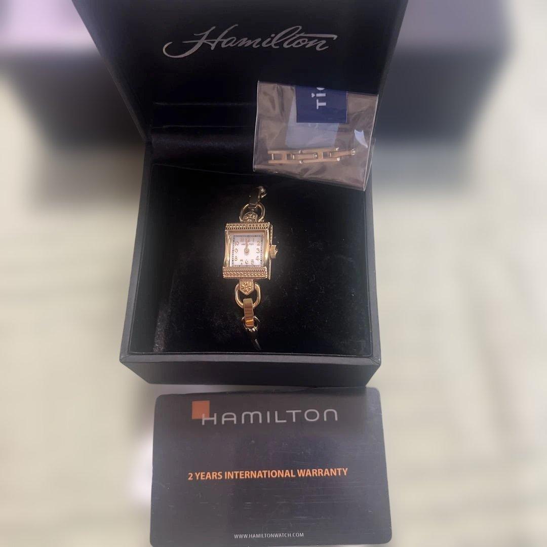 Hamilton ゴールド アナログ腕時計