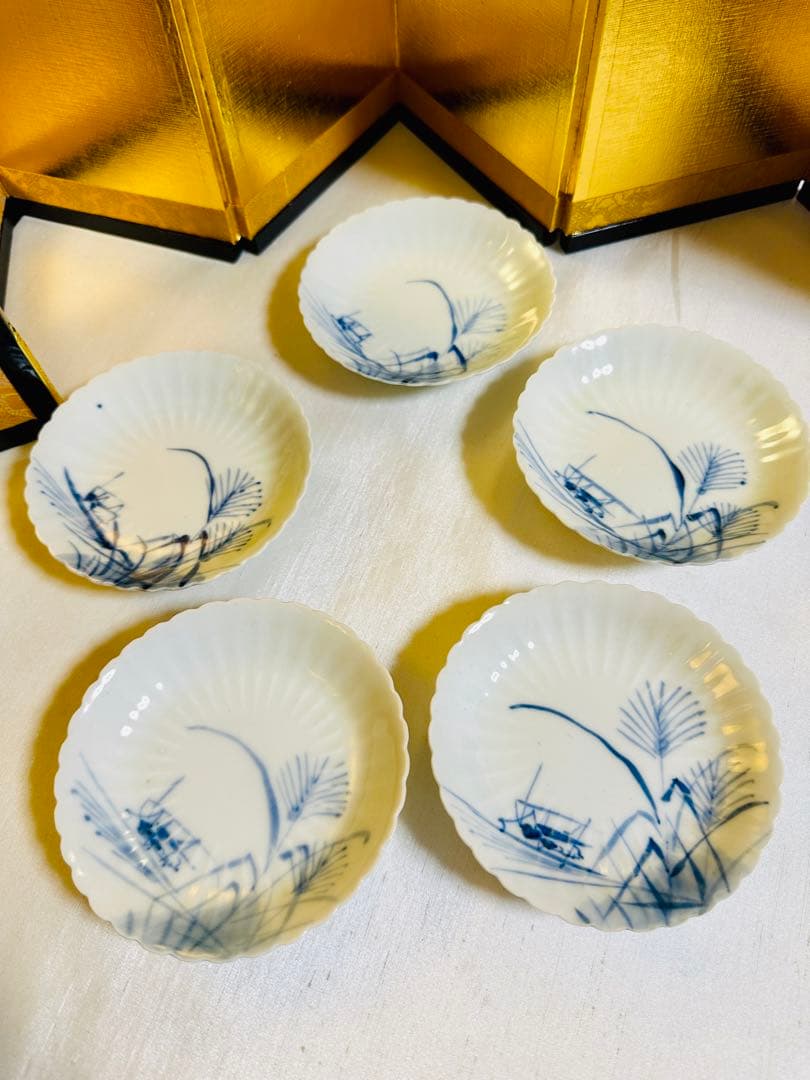 古伊万里　銘々皿　柿右衛門　様式　骨董　5枚