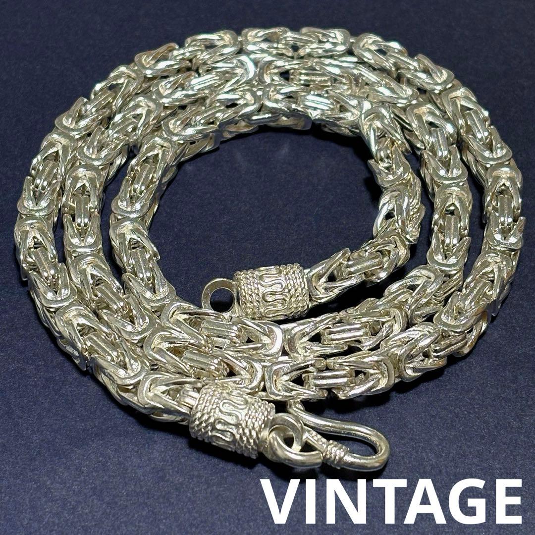 US輸入　ドラゴンチェーンネックレス　ヴィンテージ　チベット　925刻印あり