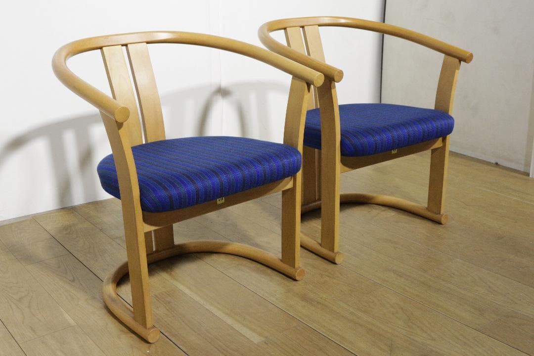 秋田木工　ラウンジチェア２脚セット