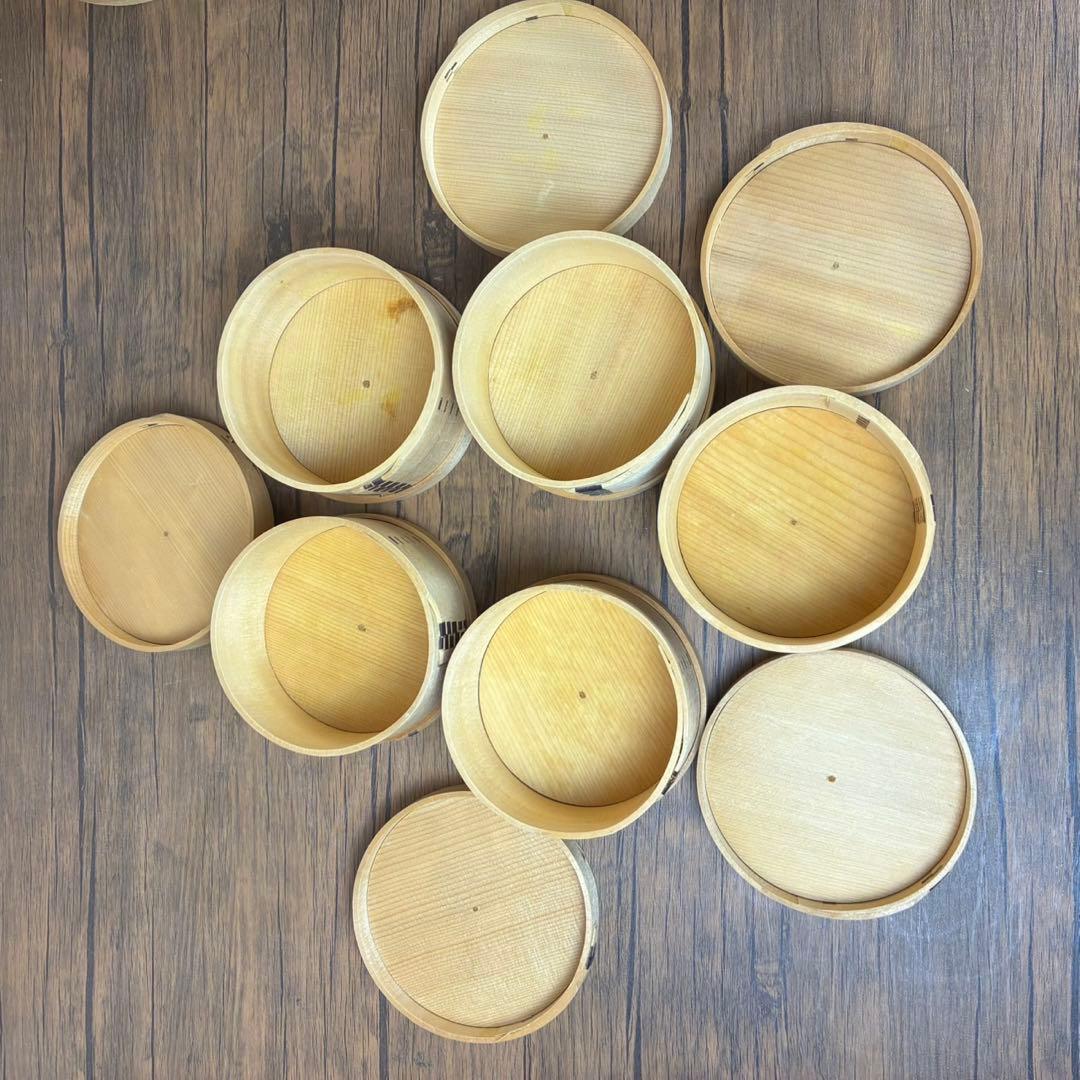 【まとめてお得】曲げわっぱ　おひつ　蓋付き　まとめ　セット