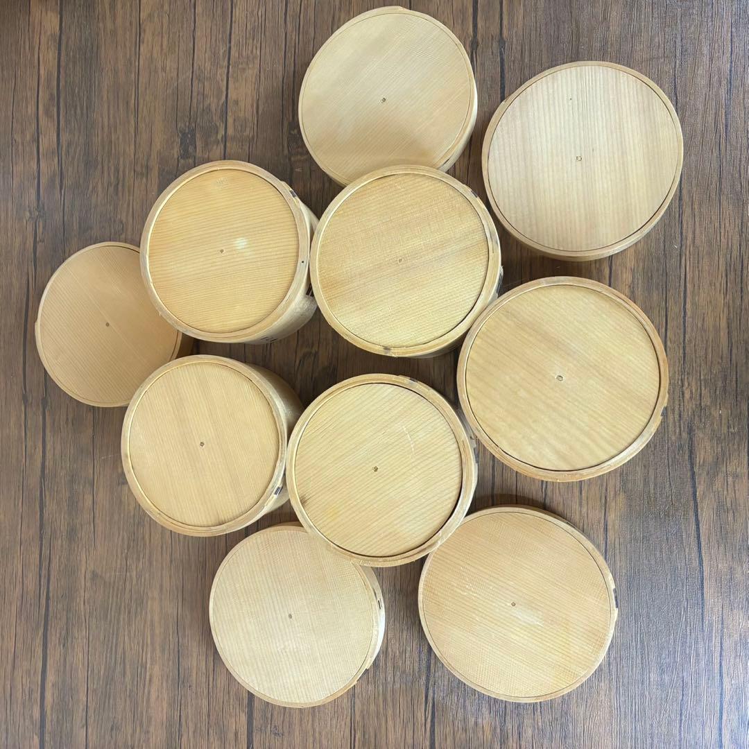 【まとめてお得】曲げわっぱ　おひつ　蓋付き　まとめ　セット