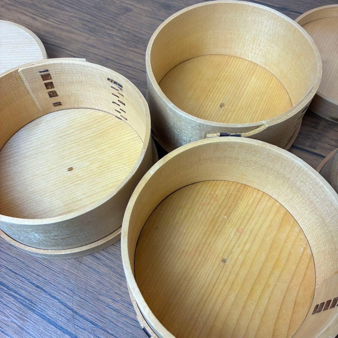 【まとめてお得】曲げわっぱ　おひつ　蓋付き　まとめ　セット