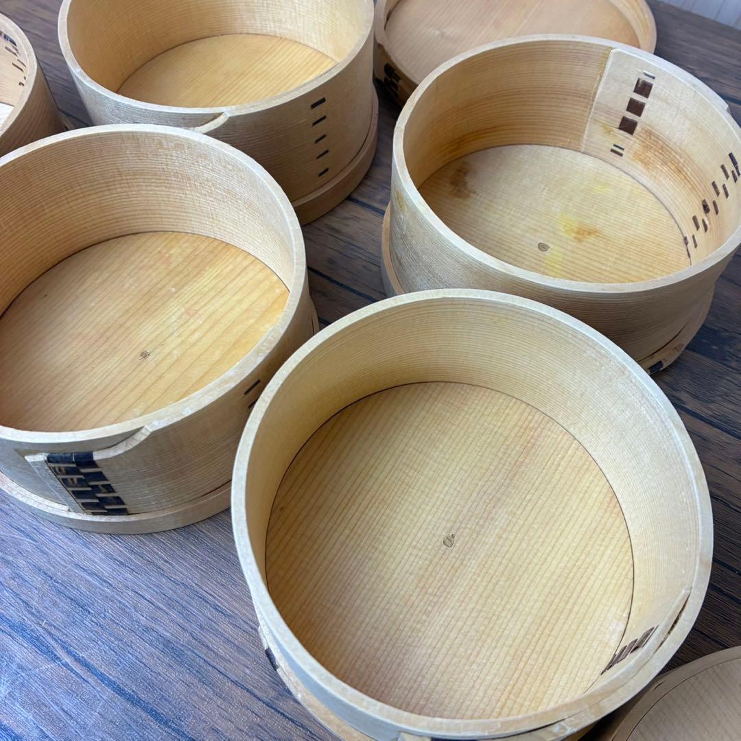 【まとめてお得】曲げわっぱ　おひつ　蓋付き　まとめ　セット