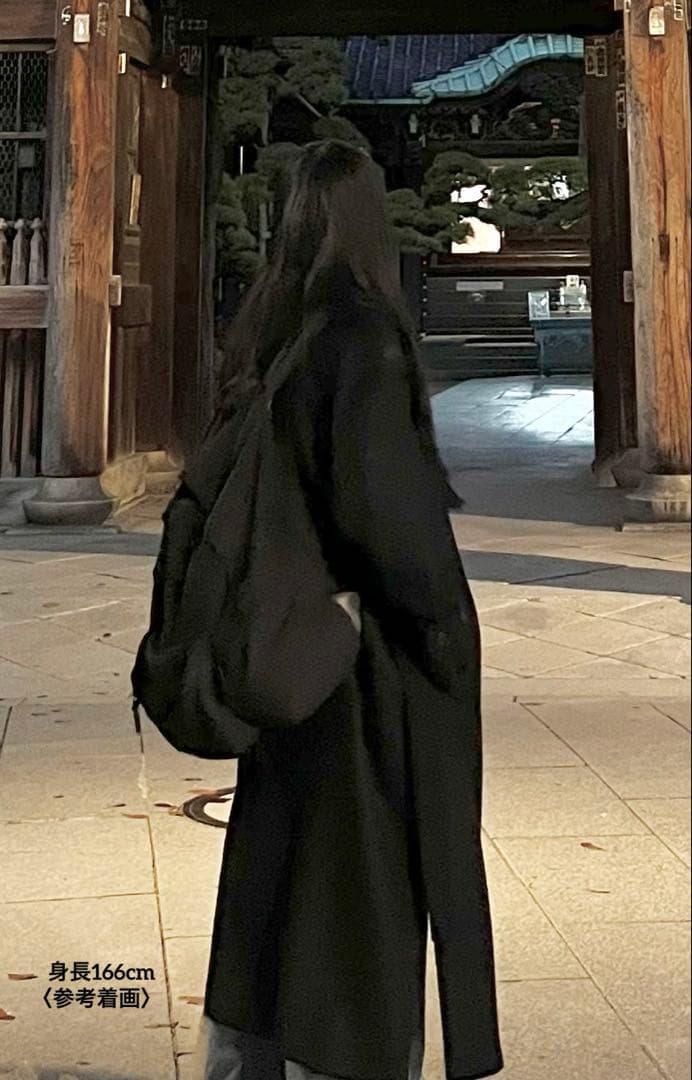 ZARA♡MANTECO マンテコ ベルトウールブレンドコート black