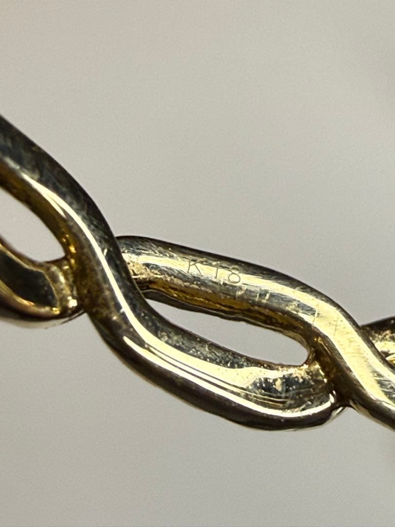 K18YG地金リング　12号