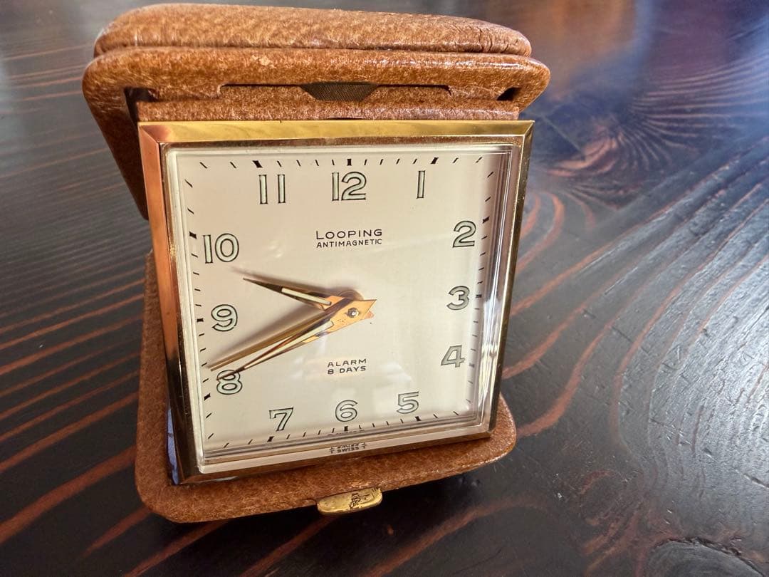 ルーピング　スイス製　８デイズ　トラベルアラーム　耐磁メカニカルウォッチ