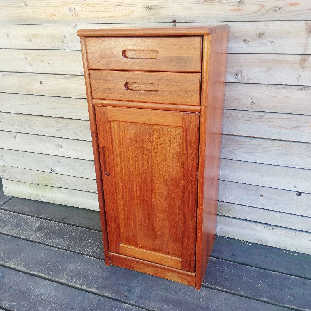 M●北欧ヴィンテージ 組み接ぎチーク無垢オイル仕上げ キャビネット