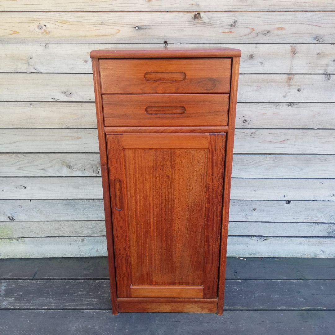 M●北欧ヴィンテージ 組み接ぎチーク無垢オイル仕上げ キャビネット