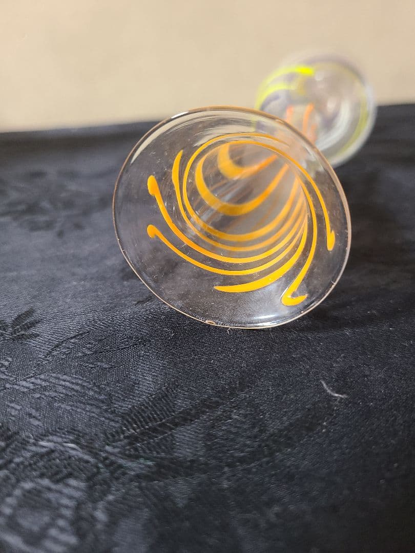 アンティークビミニガラスの花瓶