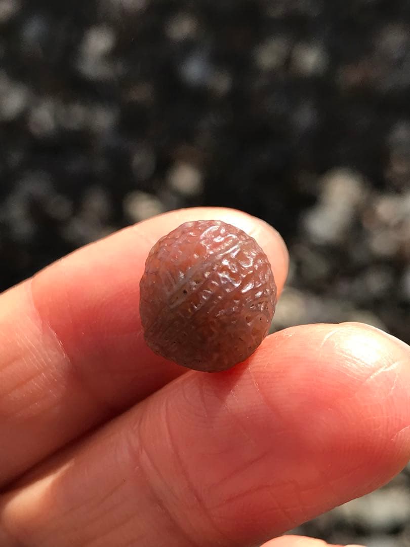 ゴビ石−1199 ゴビ瑪瑙　原石　『糸玉』