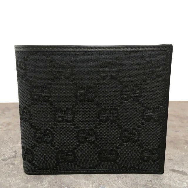 送料込み！ 未使用品 GUCCI 二つ折り財布 ブラック 箱付き 484