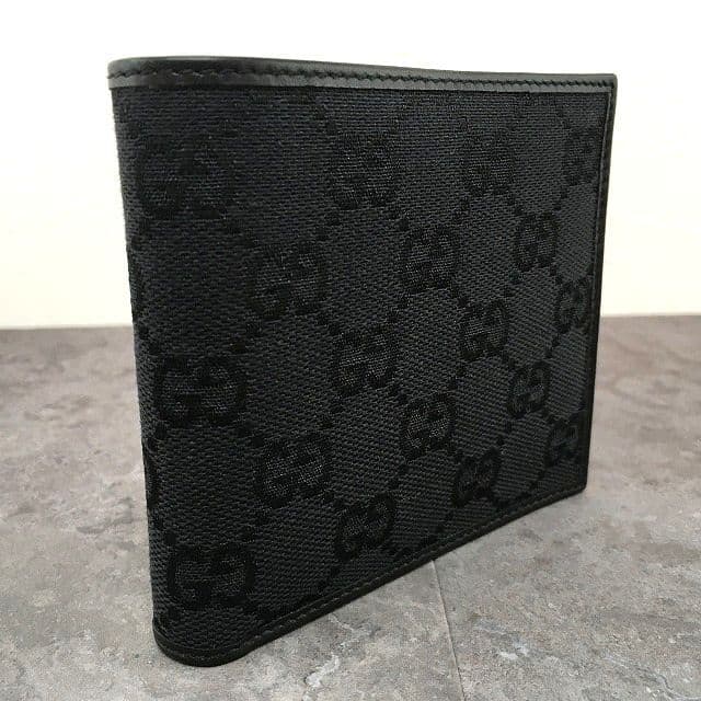 送料込み！ 未使用品 GUCCI 二つ折り財布 ブラック 箱付き 484