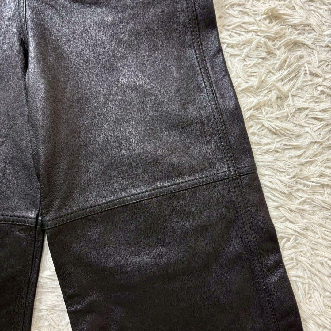 極美品　ディーゼルブラックゴールド　レザーサロペット　ラムレザー　イタリア製