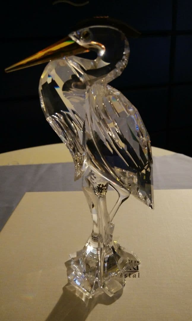スワロフスキー　SWAROVSKI サギ　クリスタルガラス