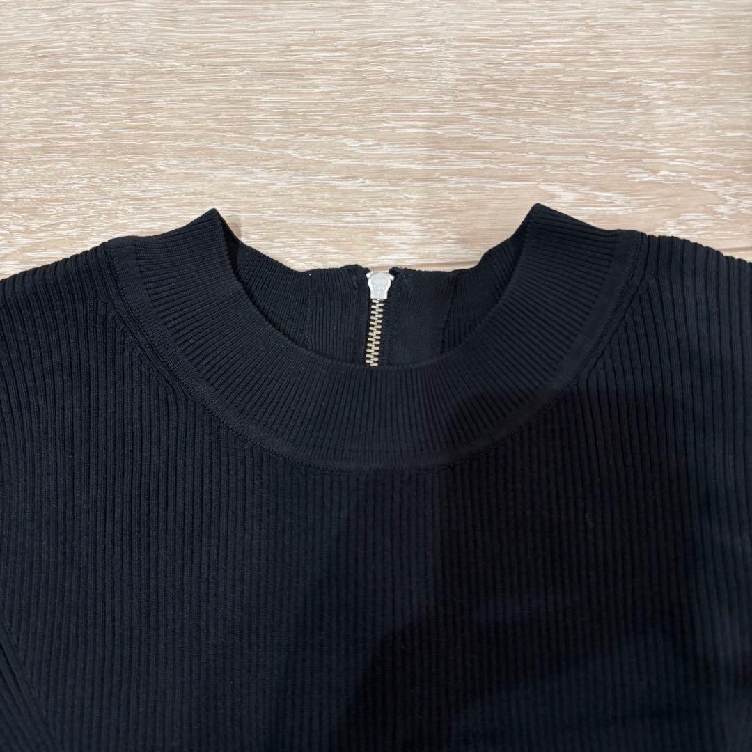 ADAM ET ROPÉ FEMME ペプラムコンビニットプルオーバー ブラック