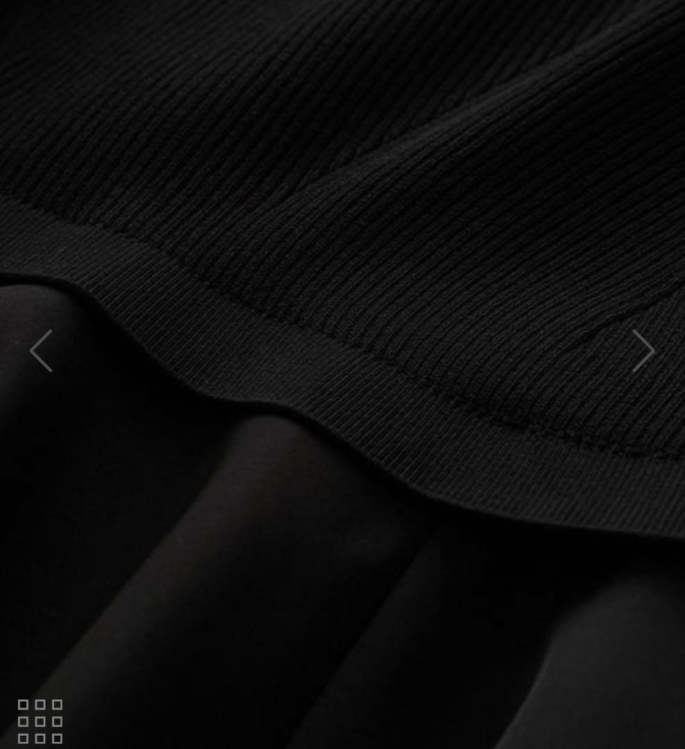 ADAM ET ROPÉ FEMME ペプラムコンビニットプルオーバー ブラック