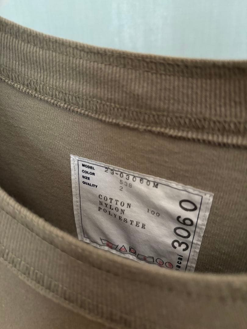 【 sacai 】レイヤード　ロングスリーブ Tシャツ サイズ2