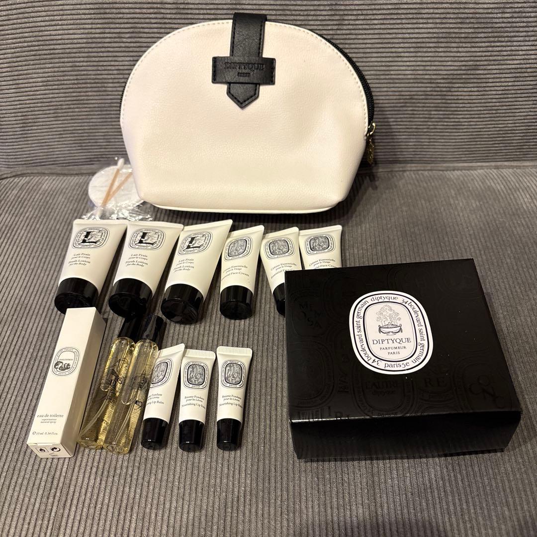 カタール航空 Dyptique トラベルポーチ　オードトワレ等+純正箱セット