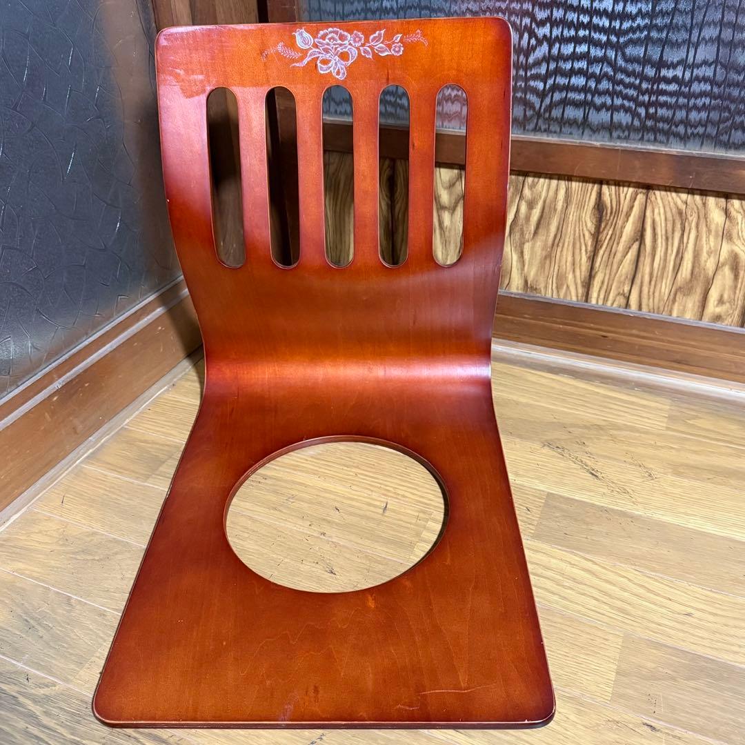 曲げ椅子　座椅子　花柄