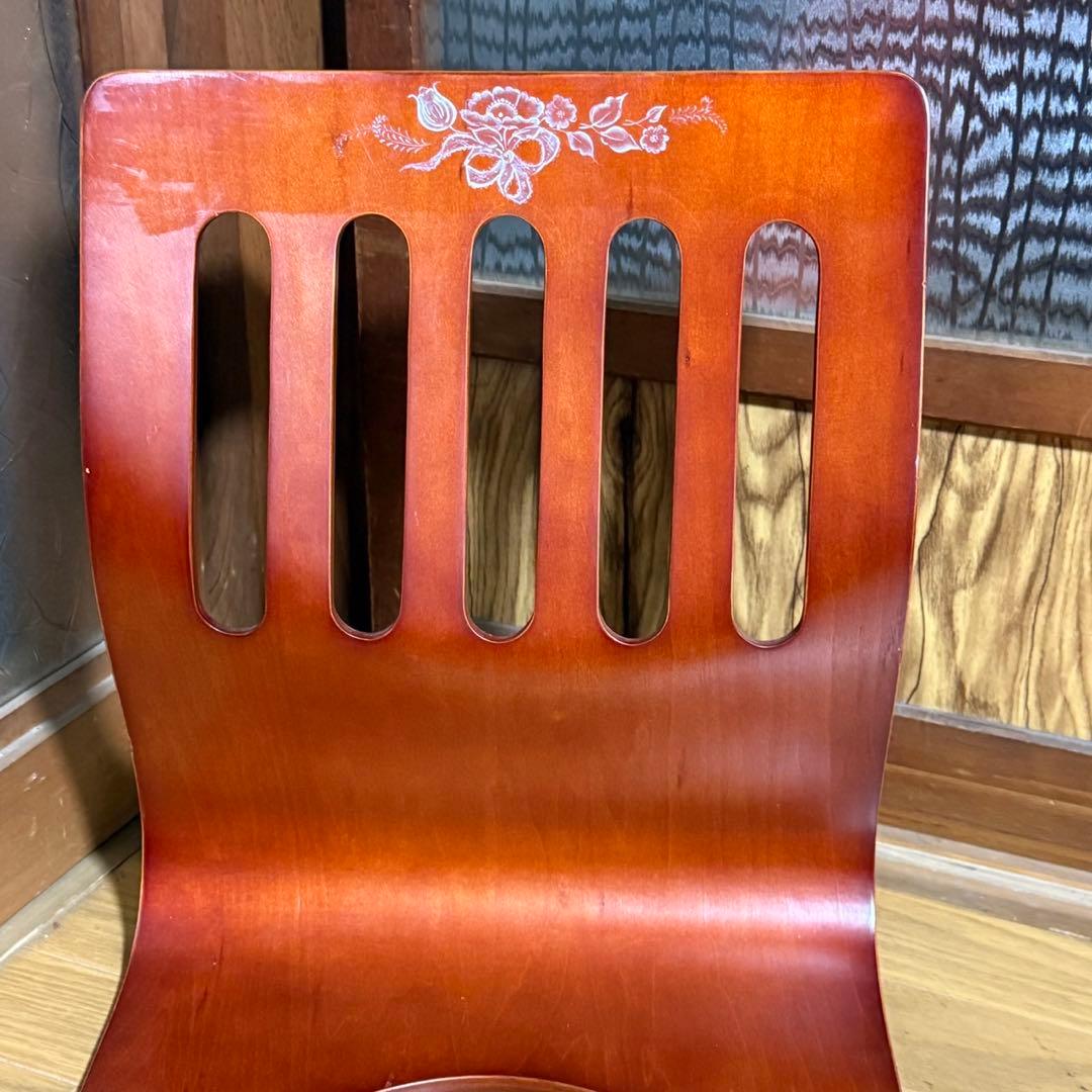 曲げ椅子　座椅子　花柄