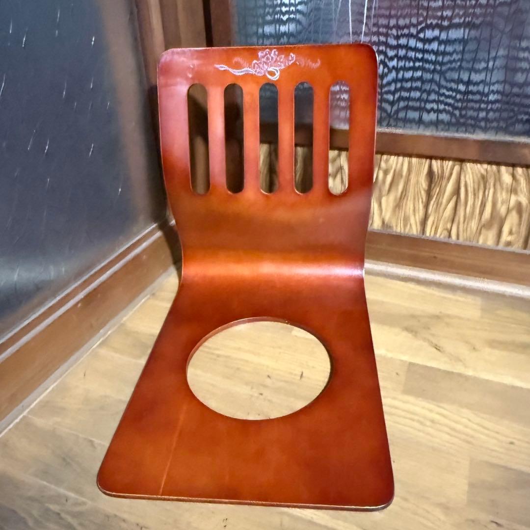 曲げ椅子　座椅子　花柄