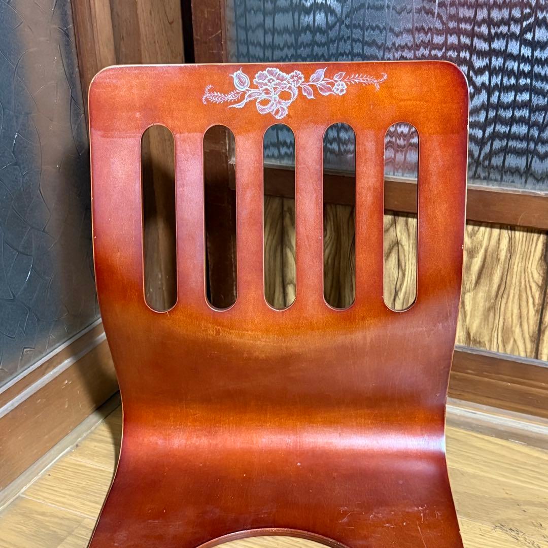 曲げ椅子　座椅子　花柄