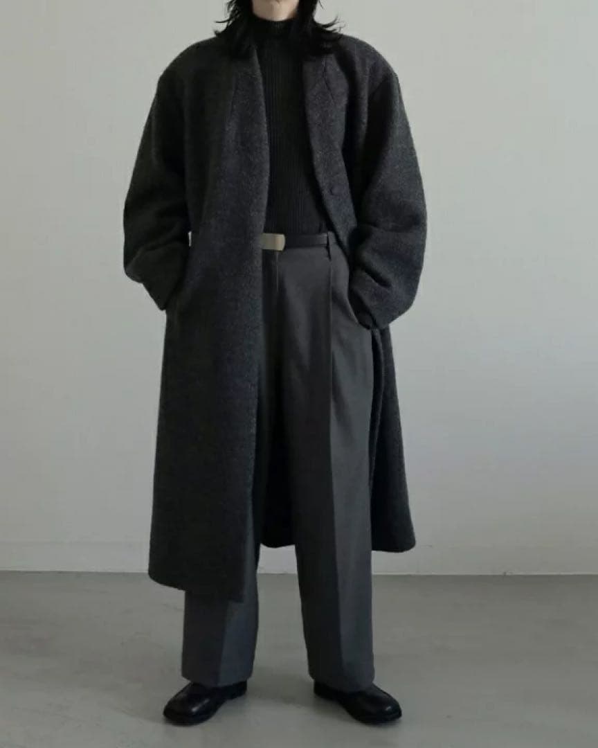 ànuke Collarless Cocoon Coat 36