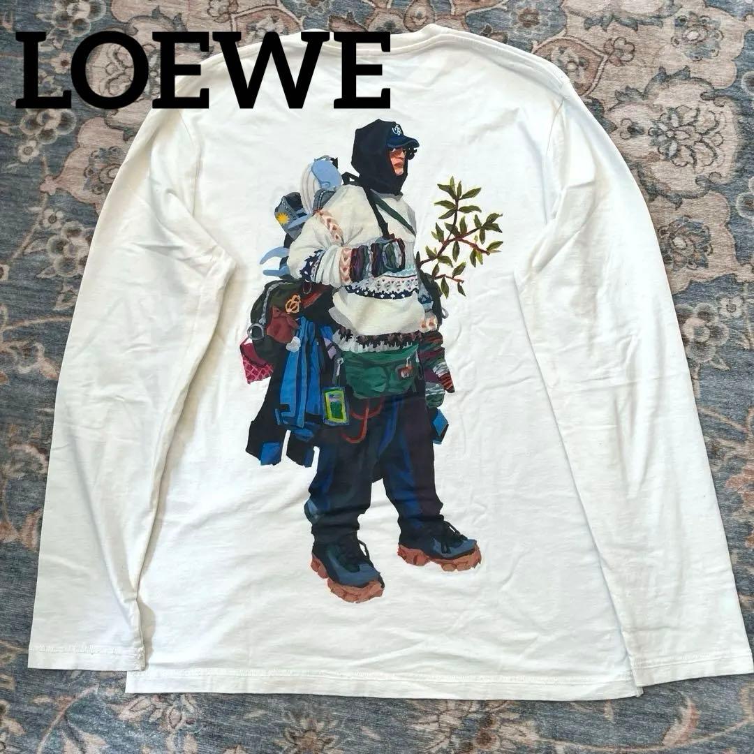ELN Eye LOEWE NatureバックプリントロングTシャツ ホワイト