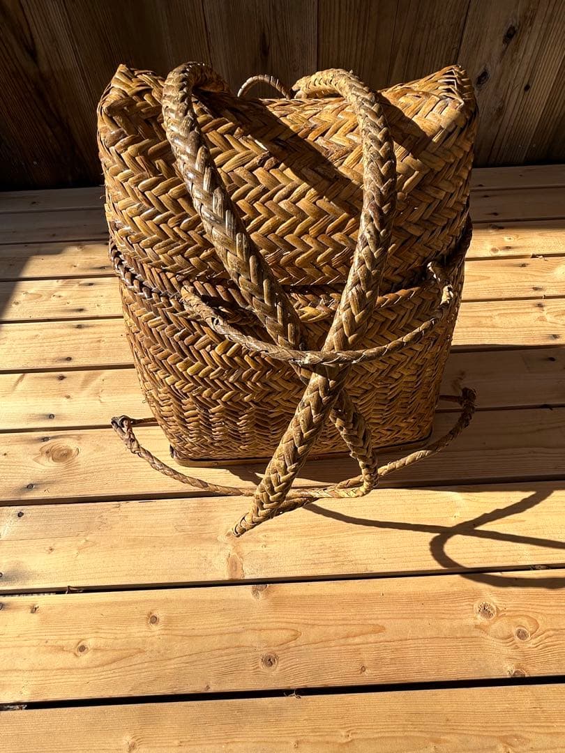 竹のリュック　天然素材 バックパック 中型