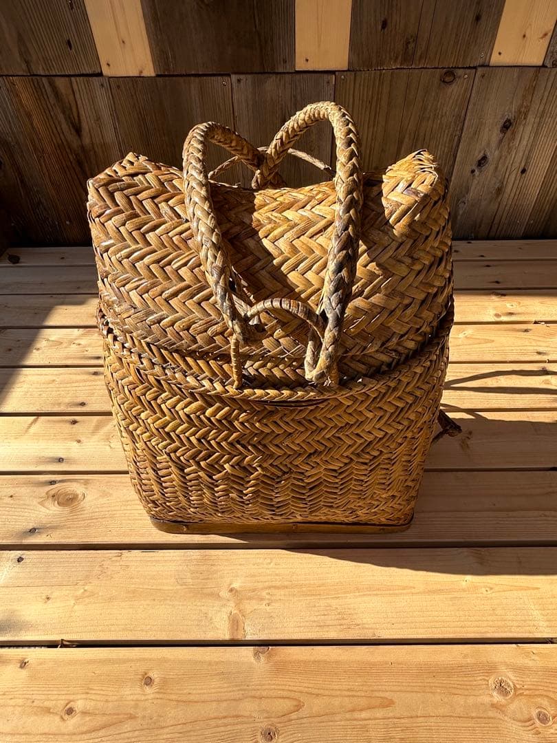 竹のリュック　天然素材 バックパック 中型