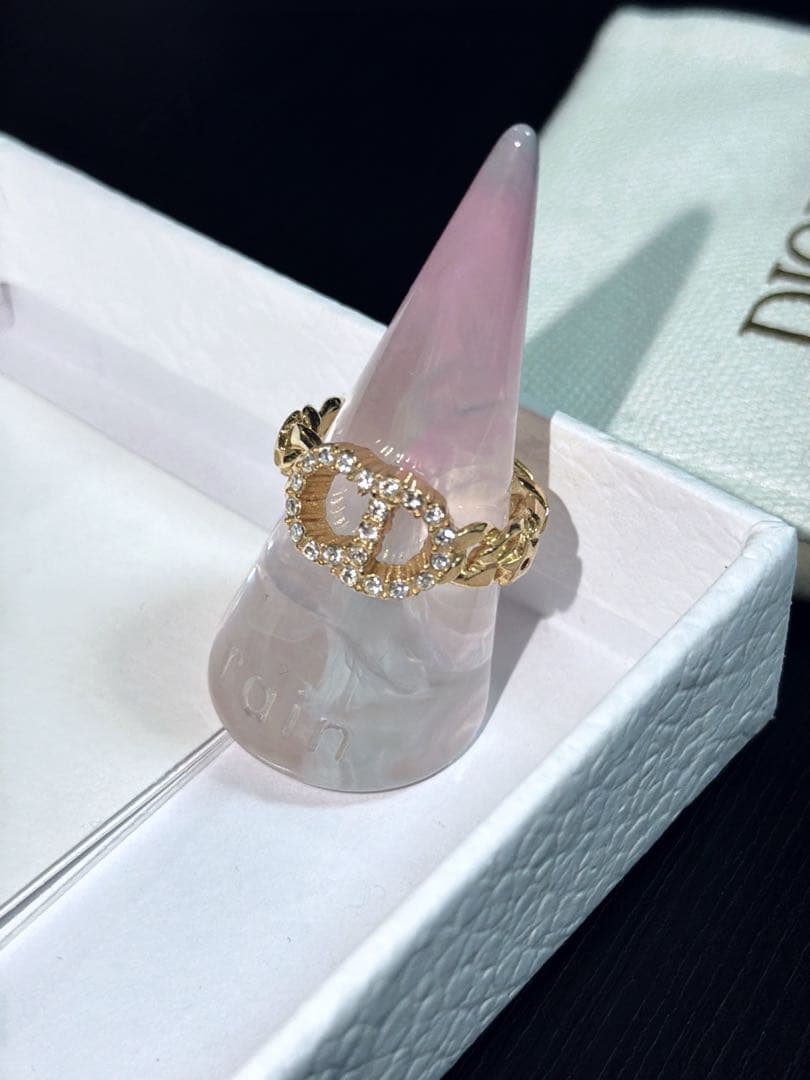 【正規品】Dior ゴールド ロゴリング（Sサイズ）【即日発送】