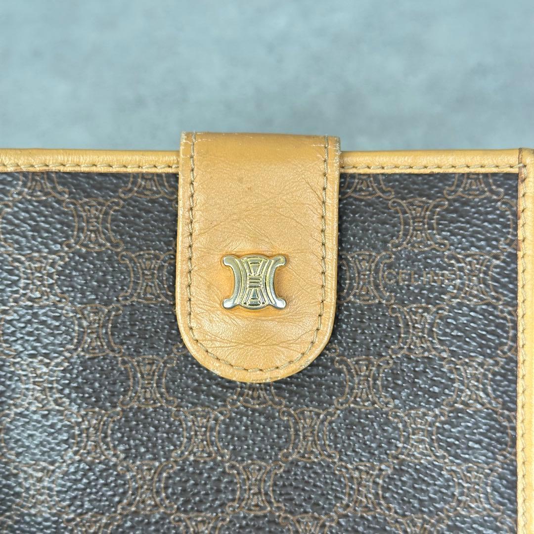 Vintage CELINE トリオンフ　マカダム柄　二つ折り財布