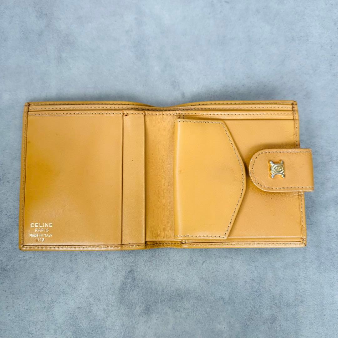 Vintage CELINE トリオンフ　マカダム柄　二つ折り財布