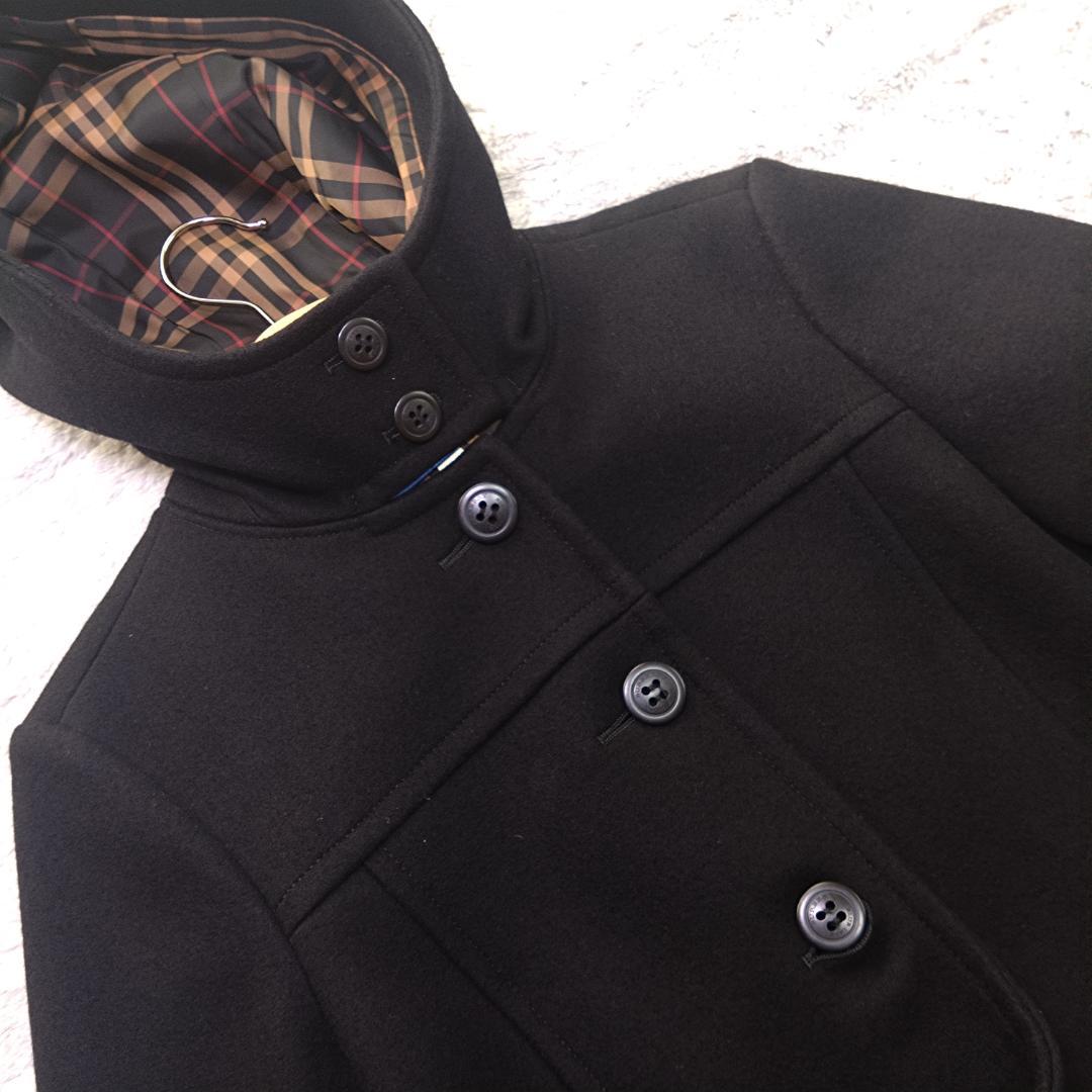 BURBERRY ダッフルコート 40サイズ　L相当　ノバチェック　黒ブラック