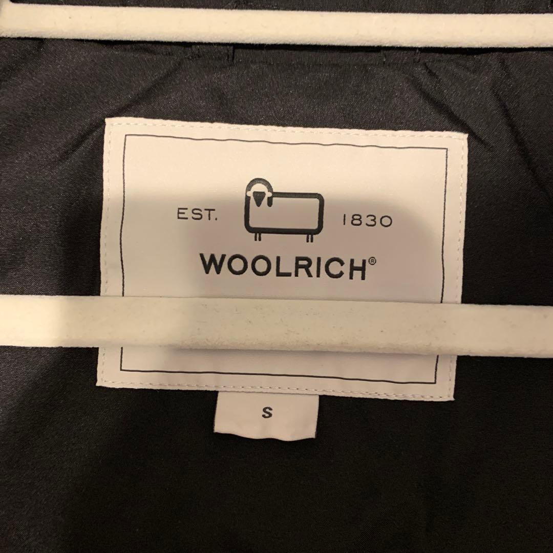 超美品WOOLRICH フード付きロング丈ダウンジャケット ブラック Sフェザー