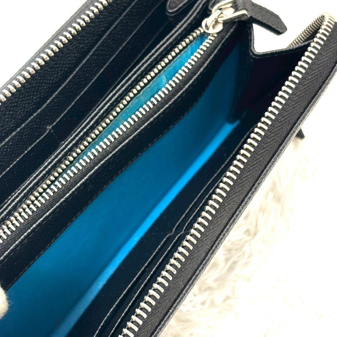 極美品　未使用に近い　ブルガリ　長財布　ビーゼロワン　リング　レザー　ブラック