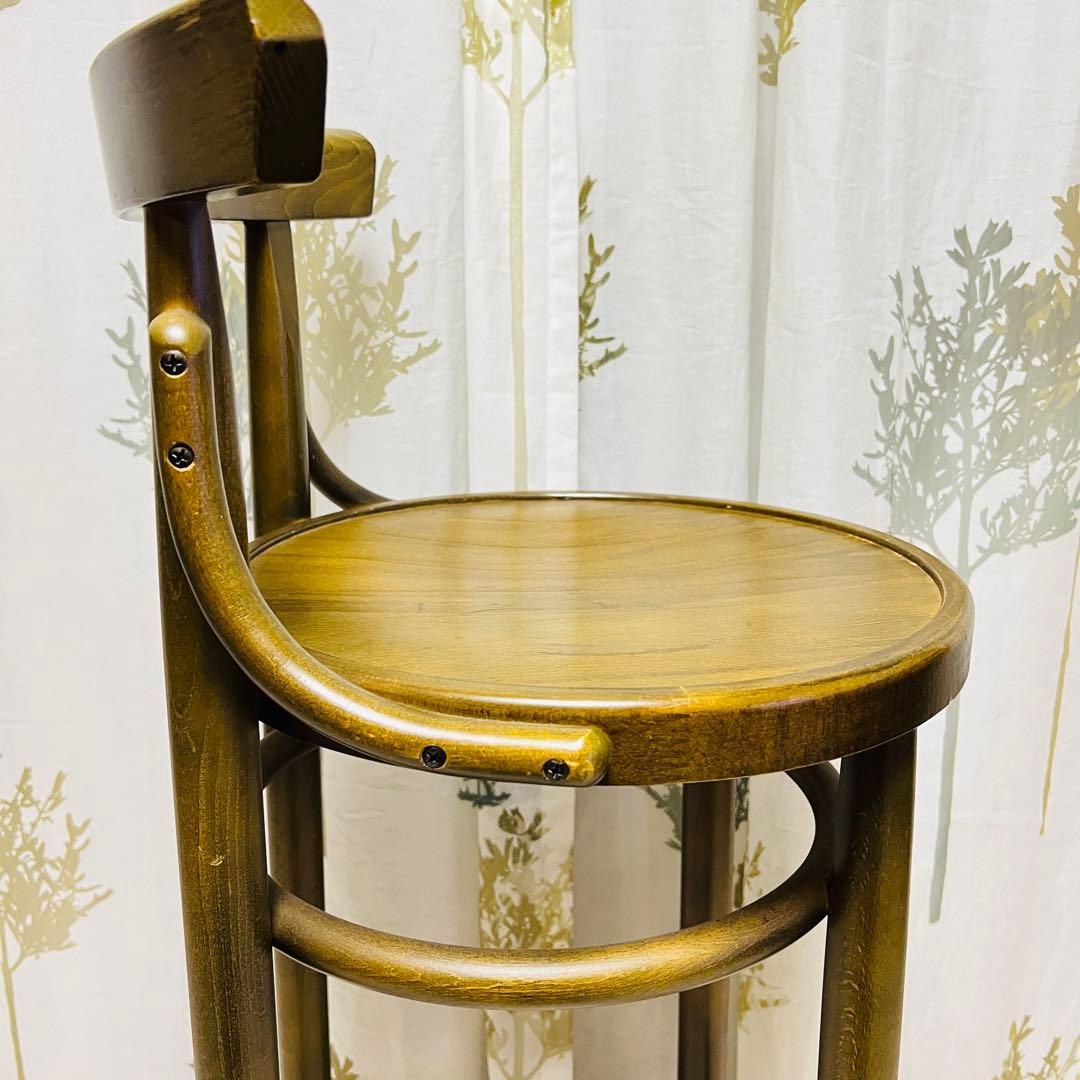 【秋田木工】　ベントウッドチェアー　曲木　ハイチェア