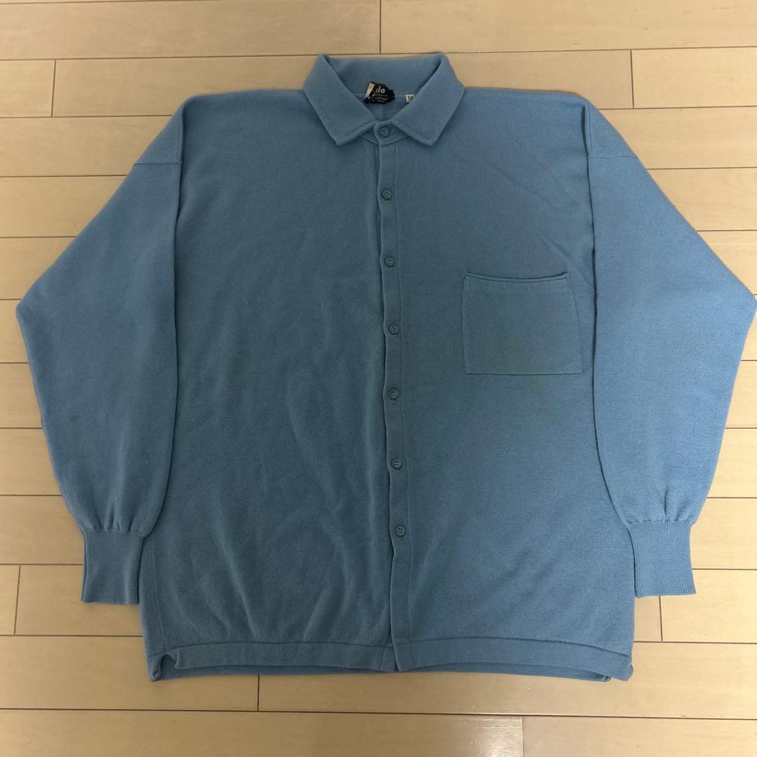 80s〜90s Malo 100%カシミヤ ポロシャツ　カーディガン イタリア製