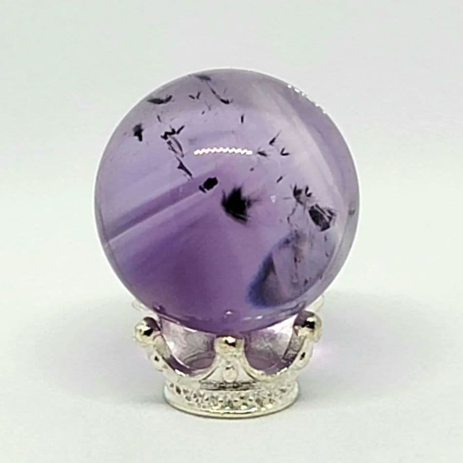 ☆天然石☆ロマネサイトインアメジスト スフィア　ファントム　丸玉